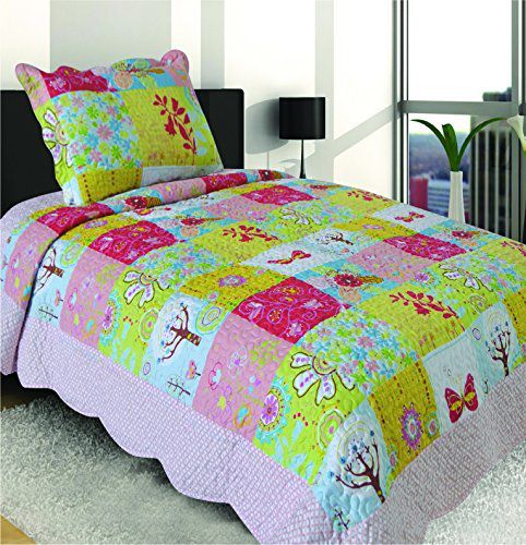 Mk Collection 2 Pc Blue Butterfly Bedspread Teens