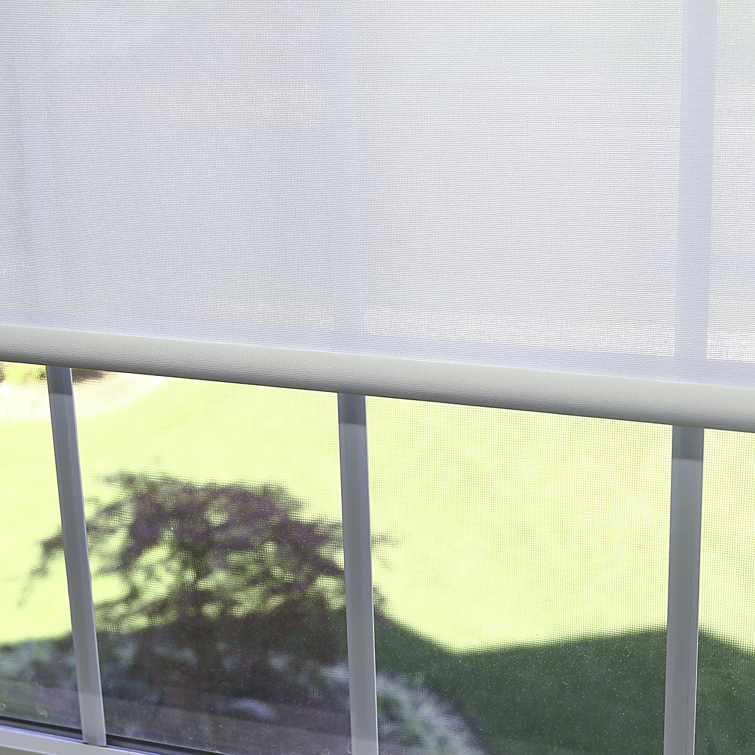 Best Home Fashion Premium Linen Look Roller Window Shade - White - 24"W x 64"L