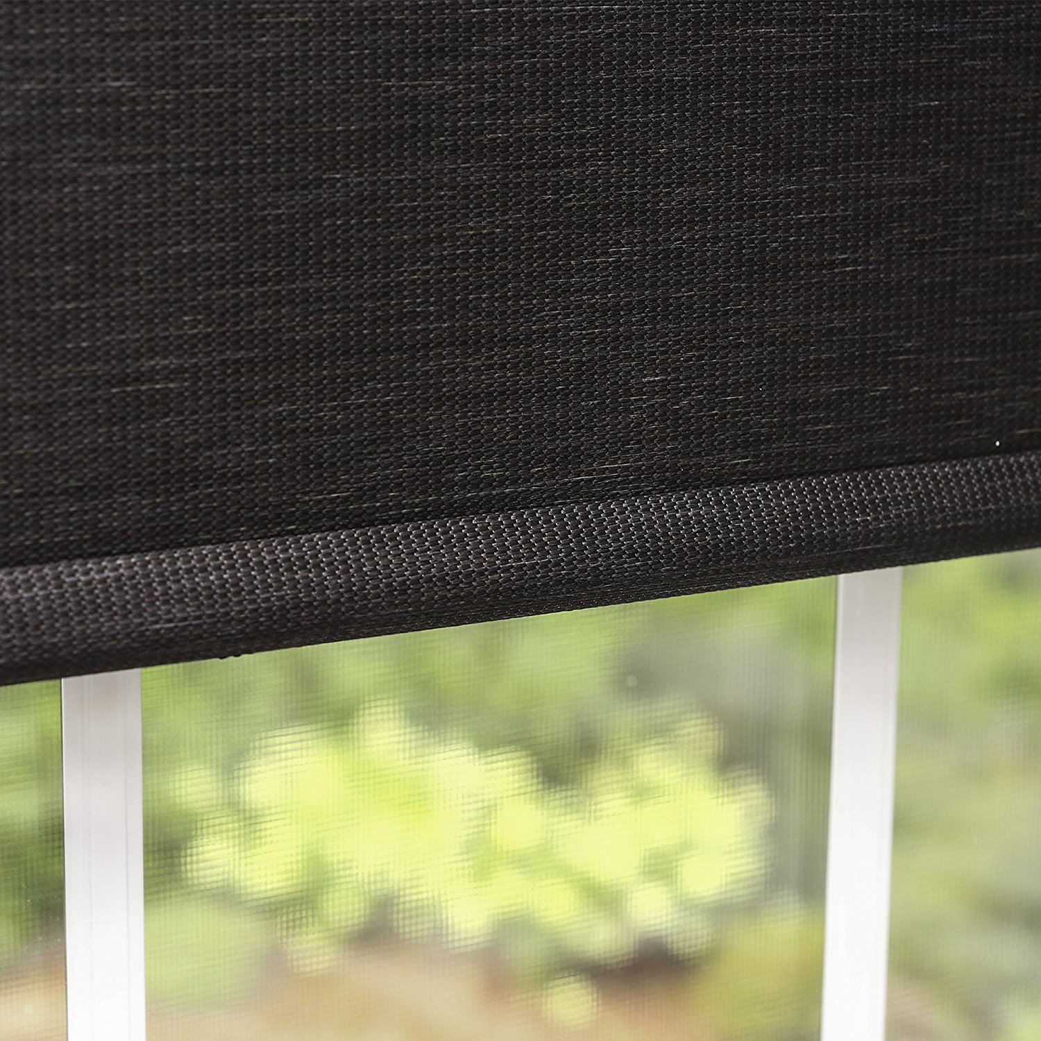 Best Home Fashion Premium Single Wood Look Roller Window Shade - Charcoal - 30"W x 64"L
