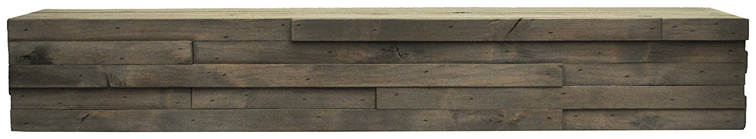 Dogberry Collections m-line-6007-slvw-none Modern Mantel Shelf, Silverwood, 60"