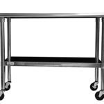 TRINITY EcoStorage NSF Stainless Steel Table with Wheels, 48-Inch