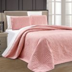 3-Piece Oversize Stella Grande Pink Bedspreads QUEEN