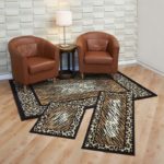 Achim Home Furnishings Capri 3-Piece Rug Set, Leopard Skin