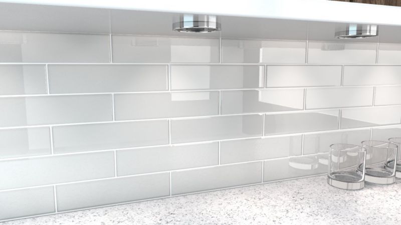 City Gray Glass Tile. Perfect for kitchens and bathrooms