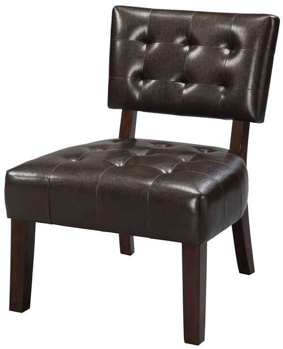 Crown Mark Beverly Accent Chair, Espresso Finish