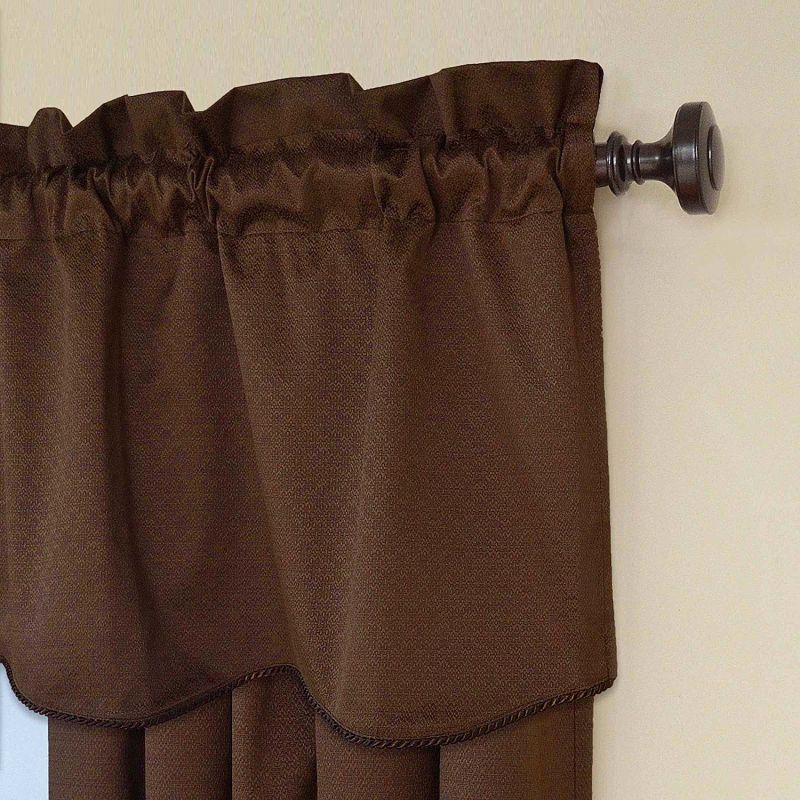 Eclipse Canova 42-Inch by 21-Inch Thermaback Blackout Scallop Valance