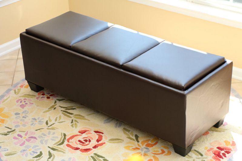 Home Life Designs-4-Comfort Tribeca Ottoman with 3 Tray Tops