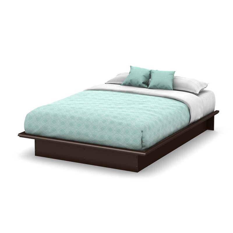 South Shore Furniture Step One Collection Queen Platform Bed, Chocolate