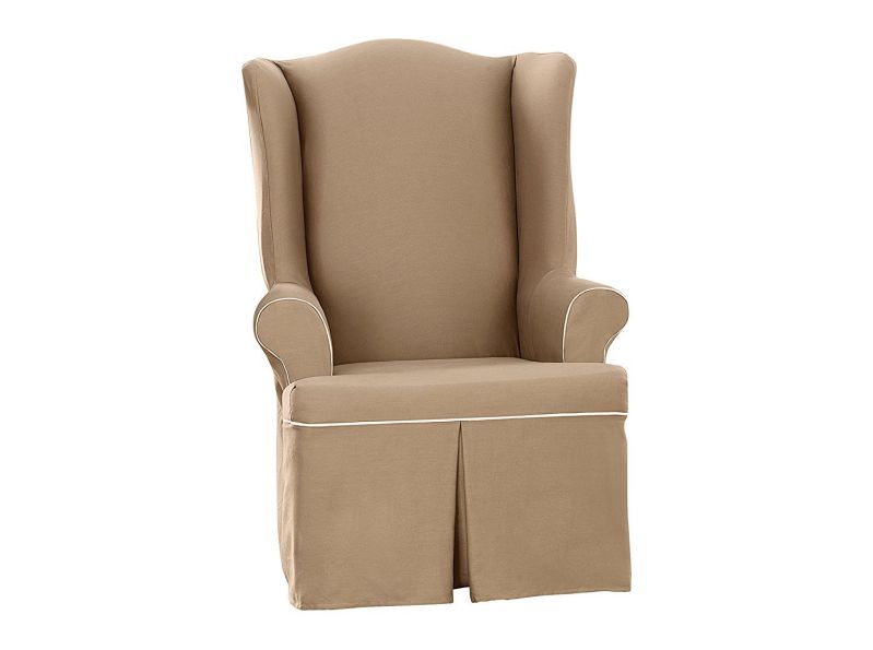 Sure Fit Cotton Duck - Wing Chair Slipcover SF40800