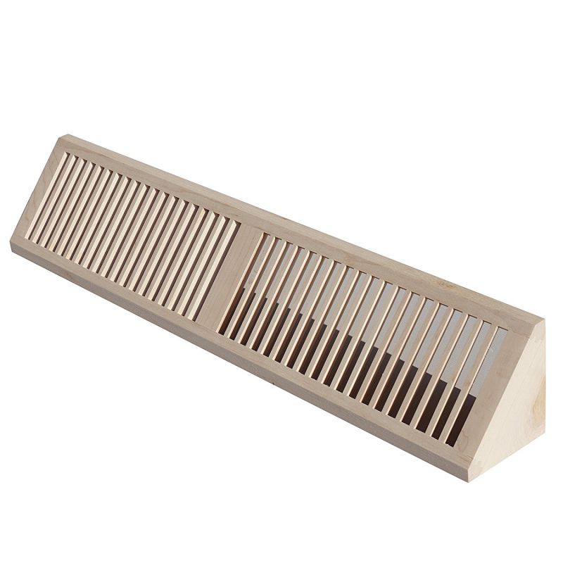 Welland 24 Inch Maple Hardwood Vent Baseboard Diffuser Wall Register Unfinished