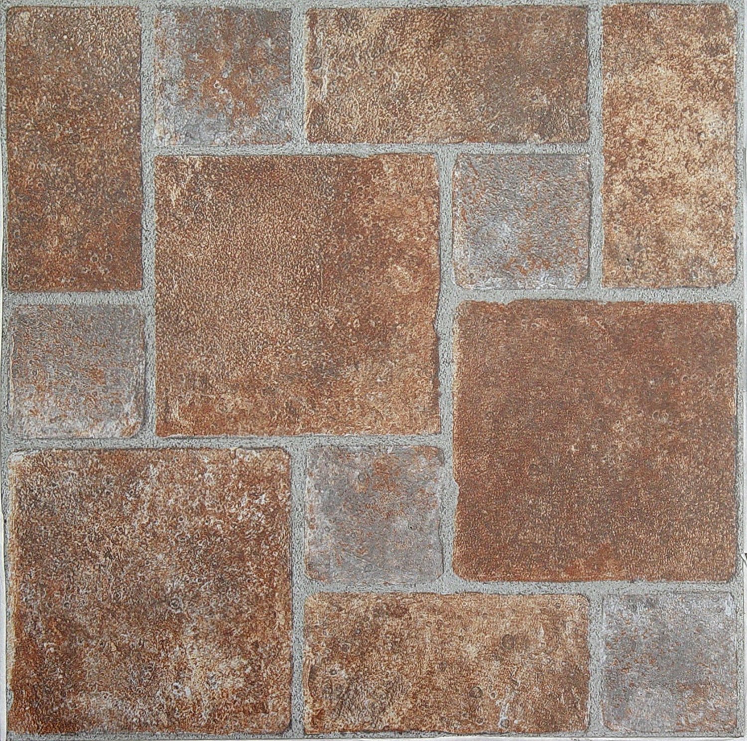 Achim Home Furnishings FTVGM33220 Nexus 12-Inch Vinyl Tile, Geo Brick Pavers, 20-Pack