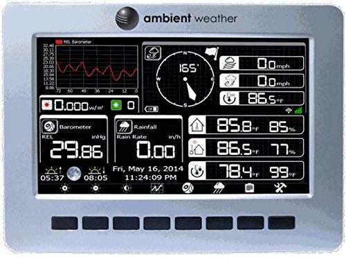 Ambient Weather WS-1001-WIFI OBSERVER Solar Powered Wireless WiFi Remote Monitoring Weather Station with Solar Radiation and UV