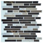Art3d 12"x12" Self Adhesive Wall Tile Peel and Stick Backsplash for Kitchen, Long Marble Design (6 Pack)
