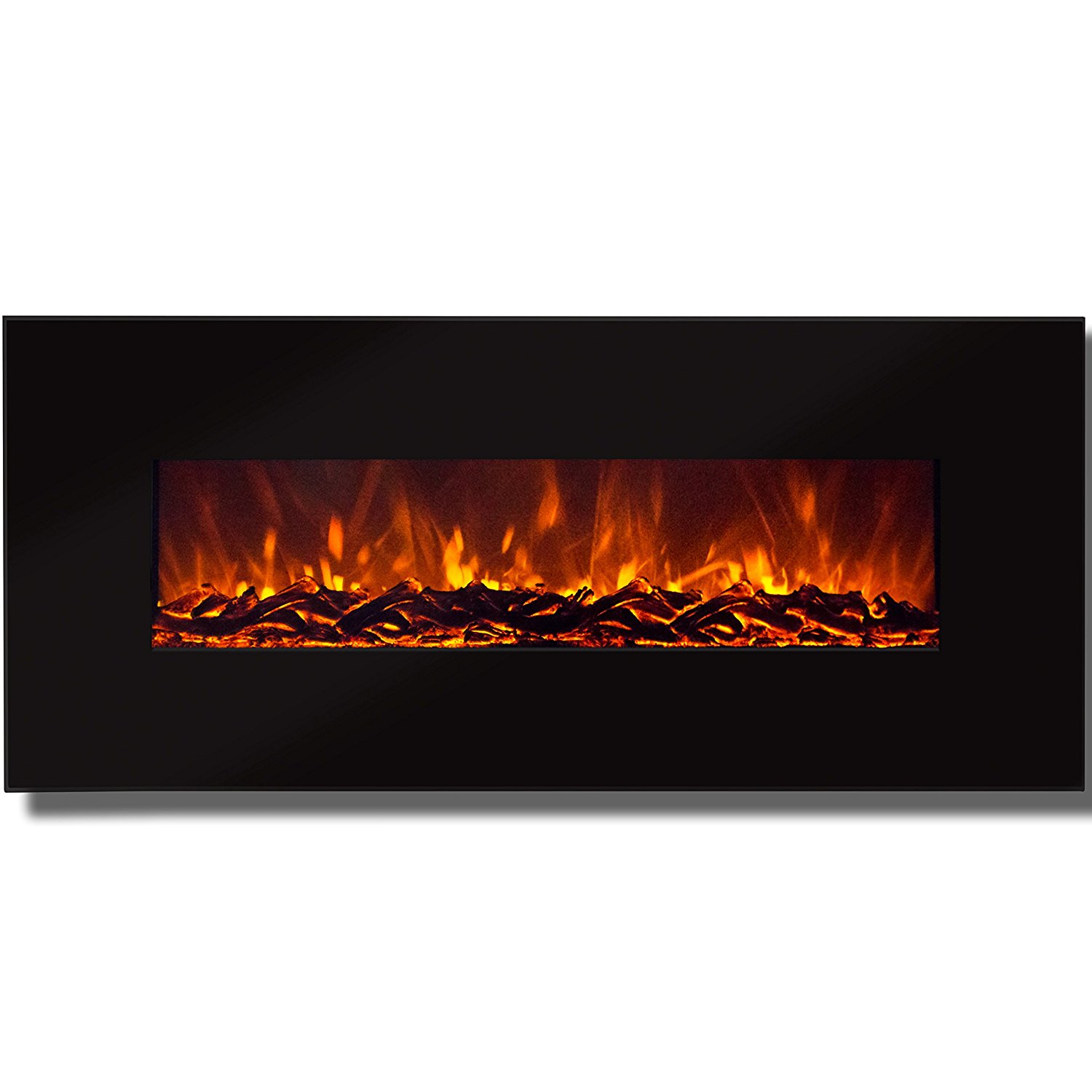 Best Choice Products 50" Electric Wall Mounted Fireplace Heater Smokeless Ventless Adjustable Heat