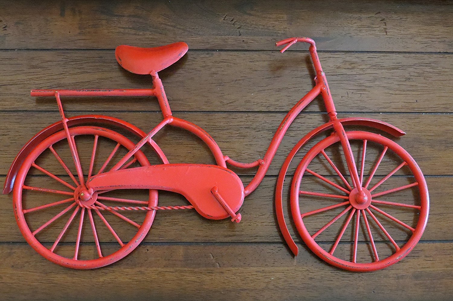 Bike Wall Decor/ Apple Red or Pick Your Color/ Bicycle Metal Wall Decor/ Unique Wall Idea/ Metal Wall Hanging