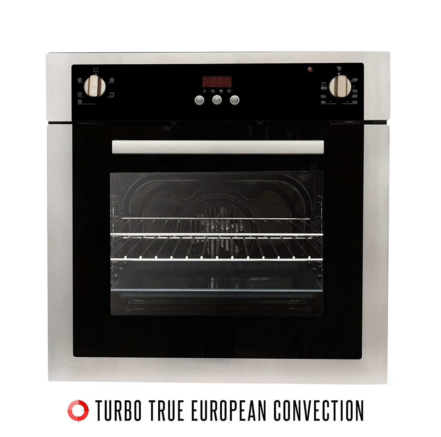 Cosmo C51EIX 24 in. Single Wall Electric Convection Oven with 5 Functions in Stainless Steel