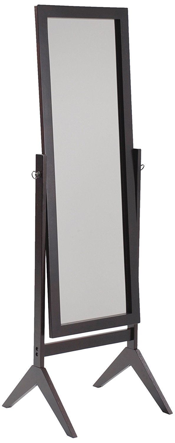 Crown Mark Cheval Mirror, Brown