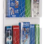 Displays2go Hanging Literature Rack with Adjustable Pockets, 29x48 ", Clear Acrylic (RP12CLR)