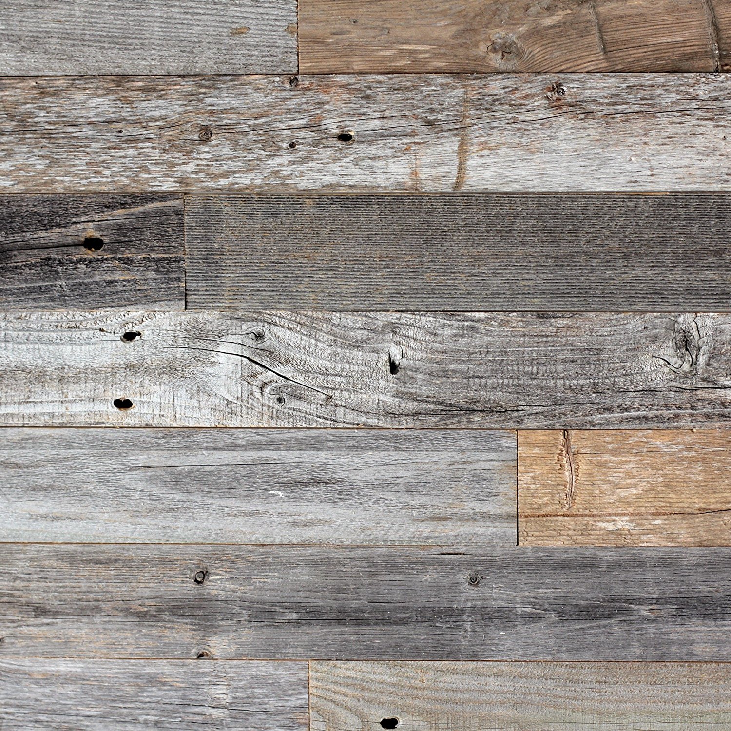 Epic Artifactory DIY Reclaimed Barn Wood Wall - Easy Peel and Stick Application, 20 sq. ft.