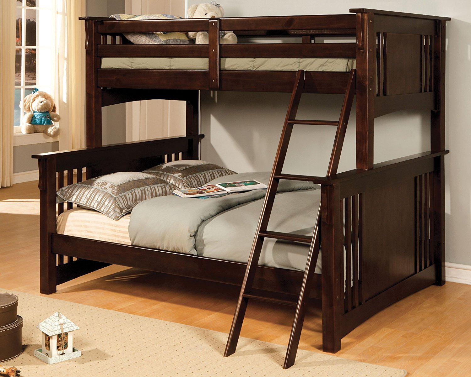 Furniture of America Concord Bunk Bed, Twin/Full, Espresso