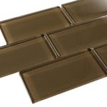 Glossy Brown Subway Glass Mosaic Tiles for Bathroom and Kitchen Walls Kitchen Backsplashes By Vogue Tile