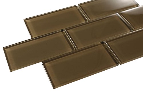 Glossy Brown Subway Glass Mosaic Tiles for Bathroom and Kitchen Walls Kitchen Backsplashes By Vogue Tile