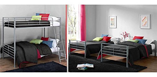 Mainstays Twin over Twin Convertible Bunk Bed (Silver)