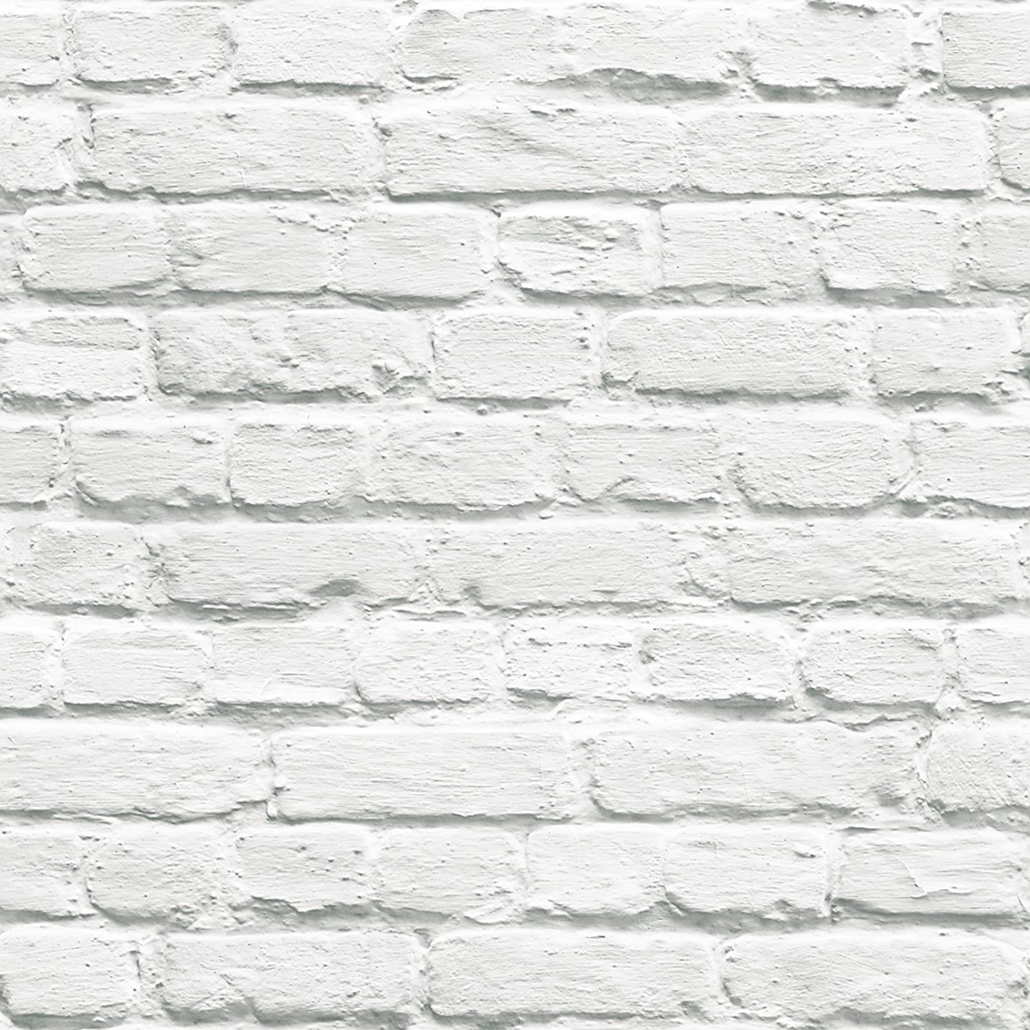 Muriva Painted White Brick Wallpaper