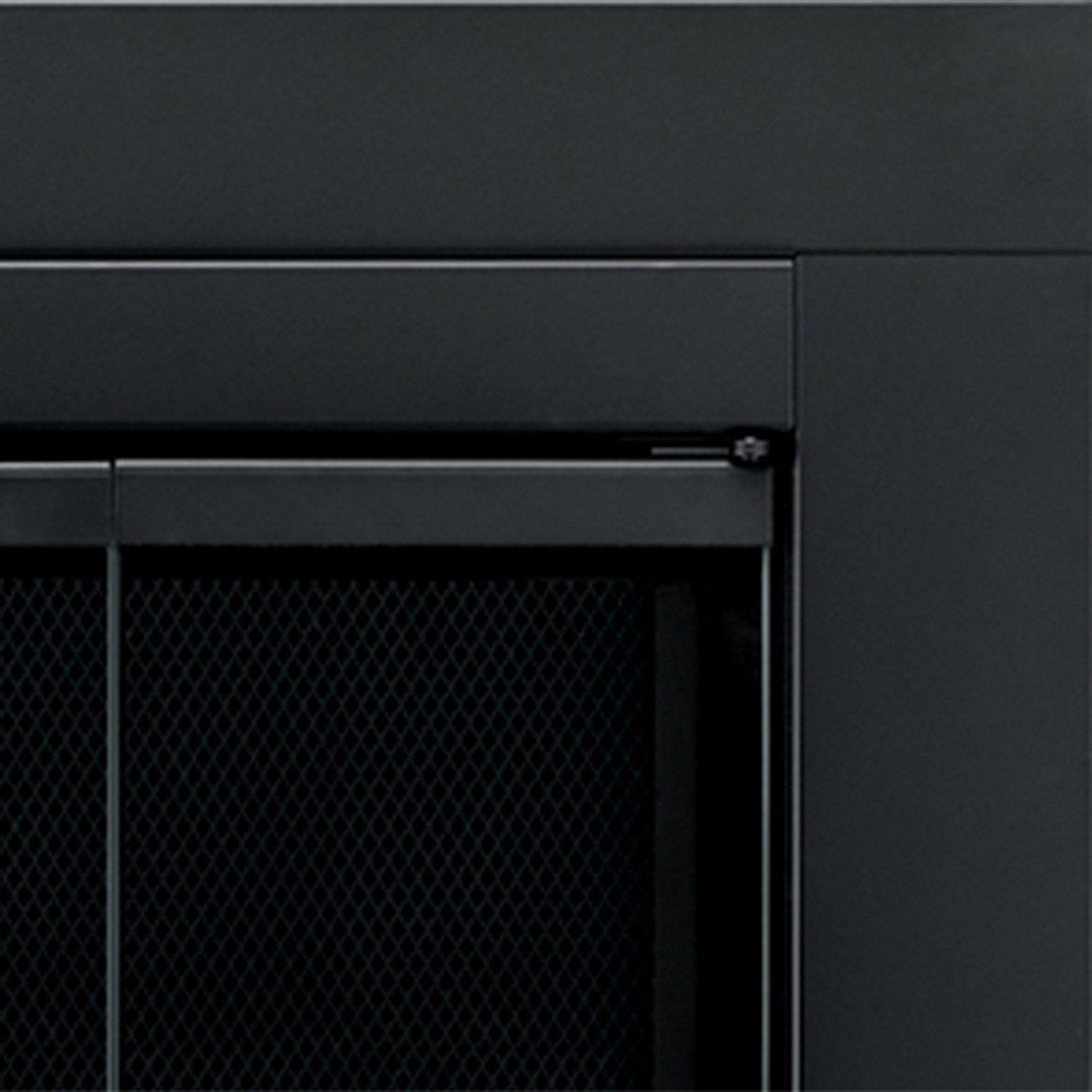 Pleasant Hearth AT-1001 Ascot Fireplace Glass Door, Black, Medium