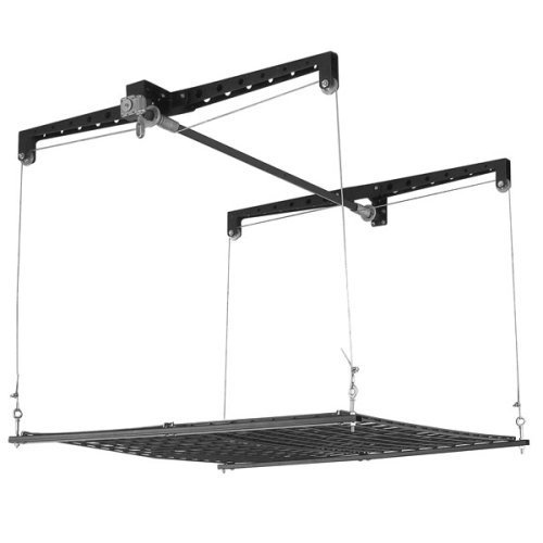 Racor PHL-1R Pro HeavyLift 4-by-4-Foot Cable-Lifted Storage Rack