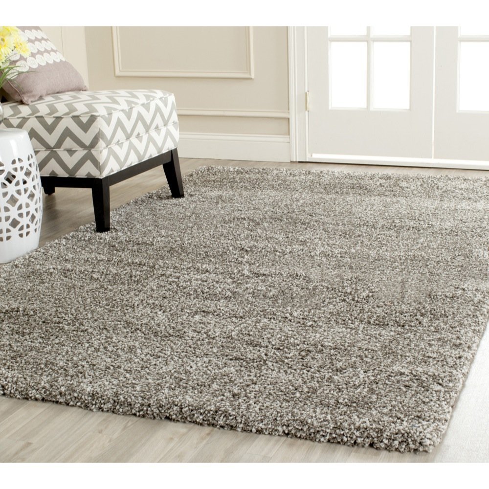 Safavieh Milan Shag Collection SG180-8080 Grey Area Rug (3' x 5')