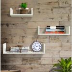 Shelving Solution Set of 3 Floating U Shelves (White)