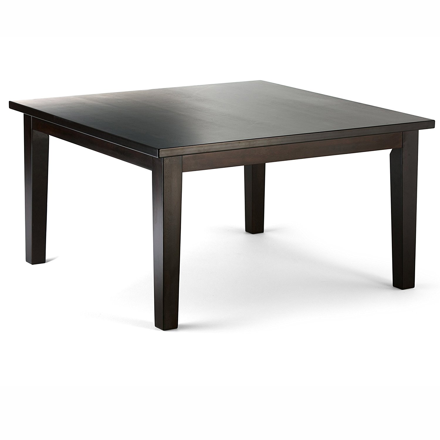 Simpli Home Eastwood Square Dining Table, 54" x 54", Java Brown