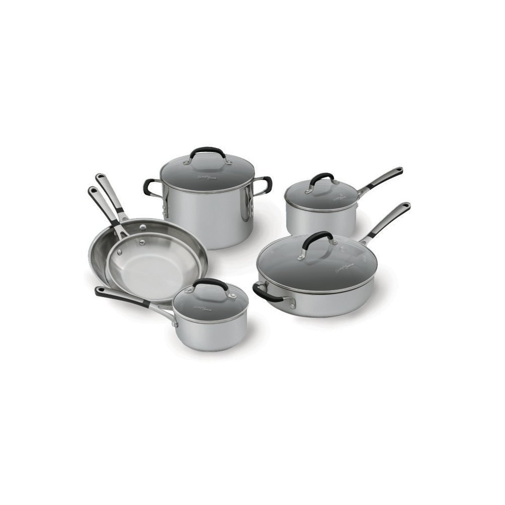 Simply Calphalon Stainless Steel 10 piece Cookware Set