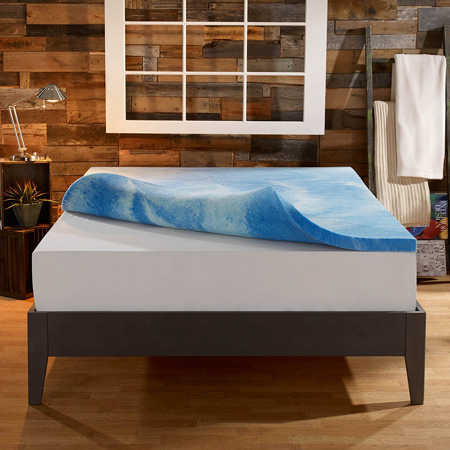 Sleep Innovations 4-Inch Dual Layer Mattress Topper - Gel Memory Foam and Plush Fiber. 10-year limited warranty. Queen Size