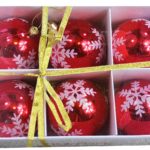 Snowflake Shatterproof 3.15" (80mm) Christmas Ball Ornaments/Decorations - Set of 6 with Storage Box