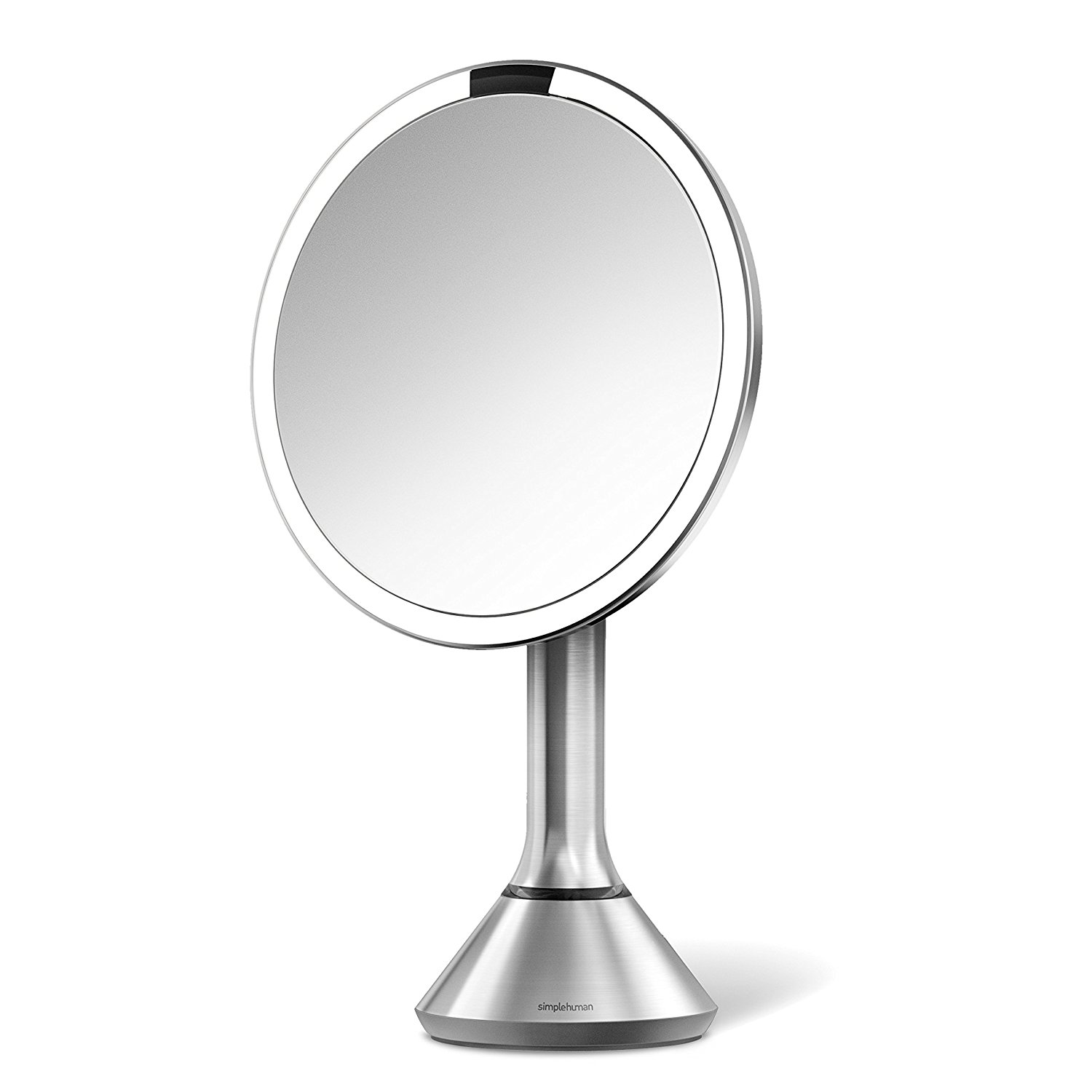 simplehuman 8 Inch Sensor Mirror, Lighted Makeup Vanity Mirror, 5x Magnification