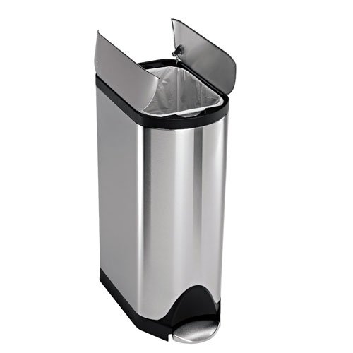 simplehuman Butterfly Step Trash Can, Stainless Steel, 30 L / 7.9 Gal