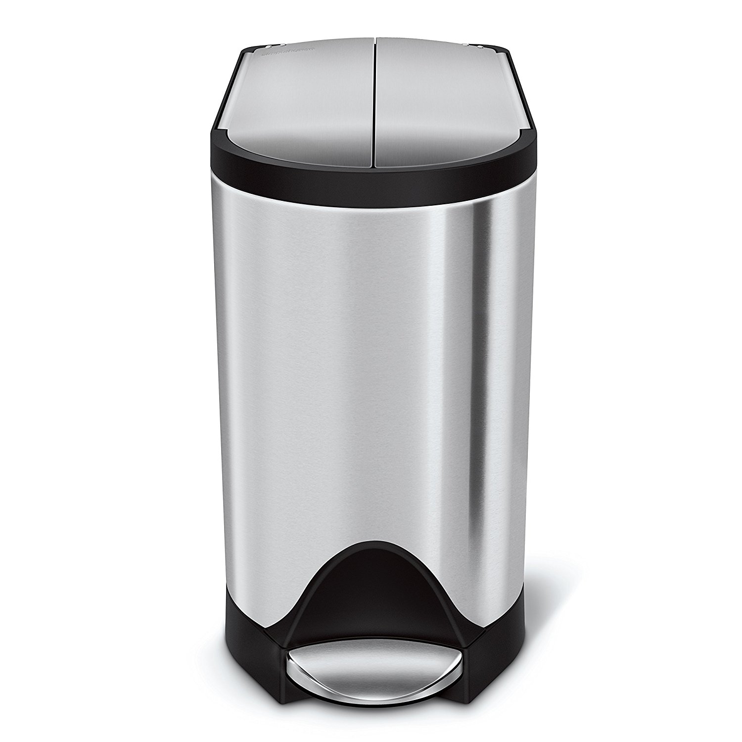 simplehuman Butterfly Step Trash Can, Stainless Steel, 10 L / 2.6 Gal 
