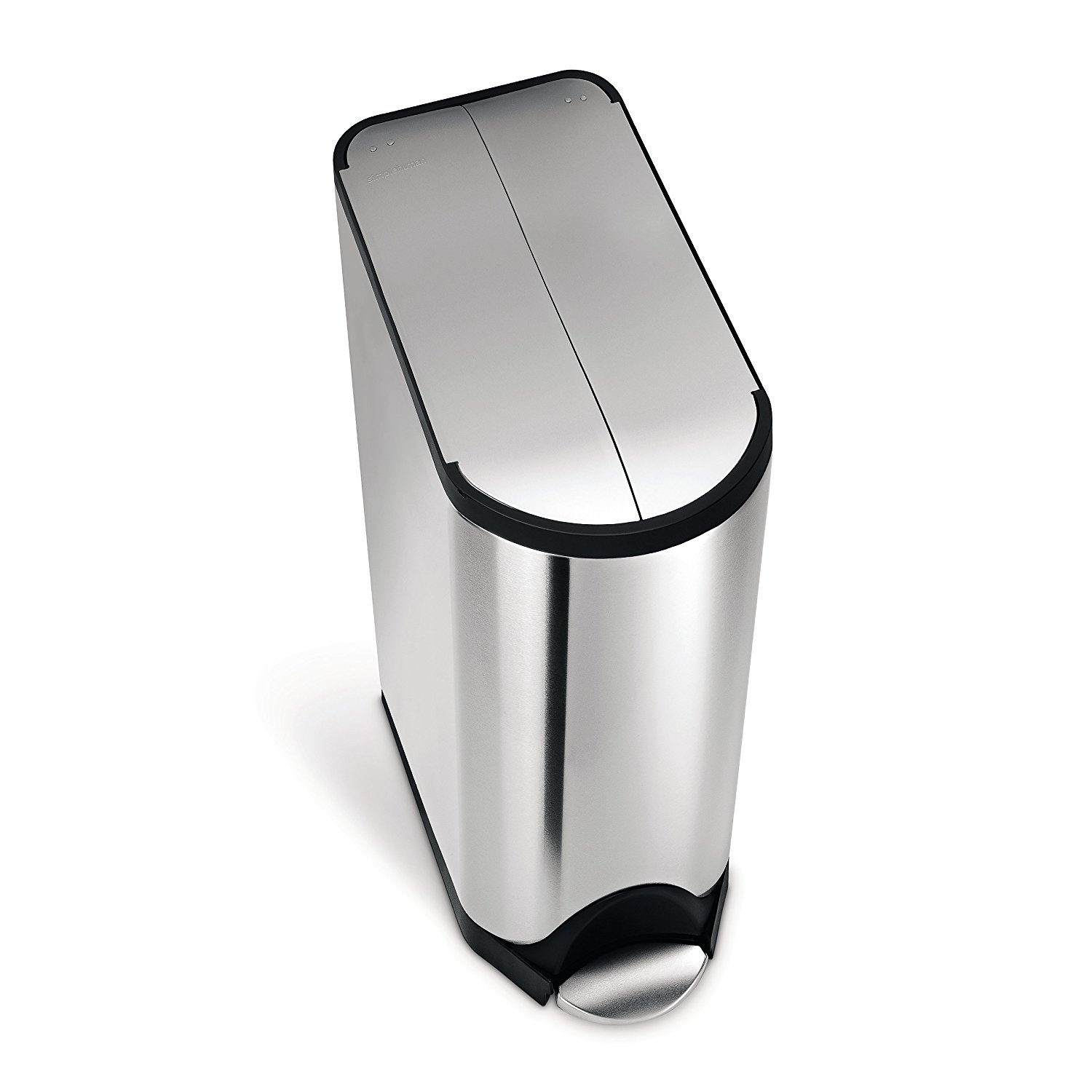 simplehuman Butterfly Step Trash Can, Stainless Steel, 45 L / 11.9 Gal