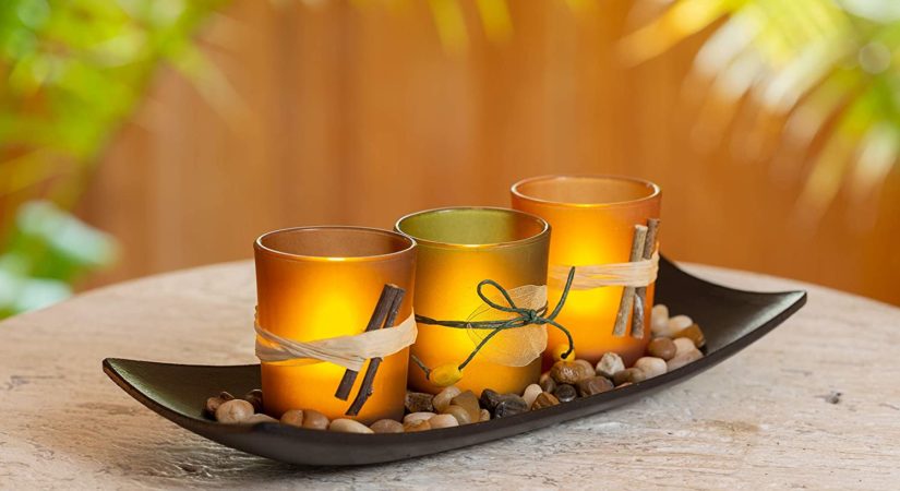 Dawhud Direct 3 Decorative Natural Candlescape Set
