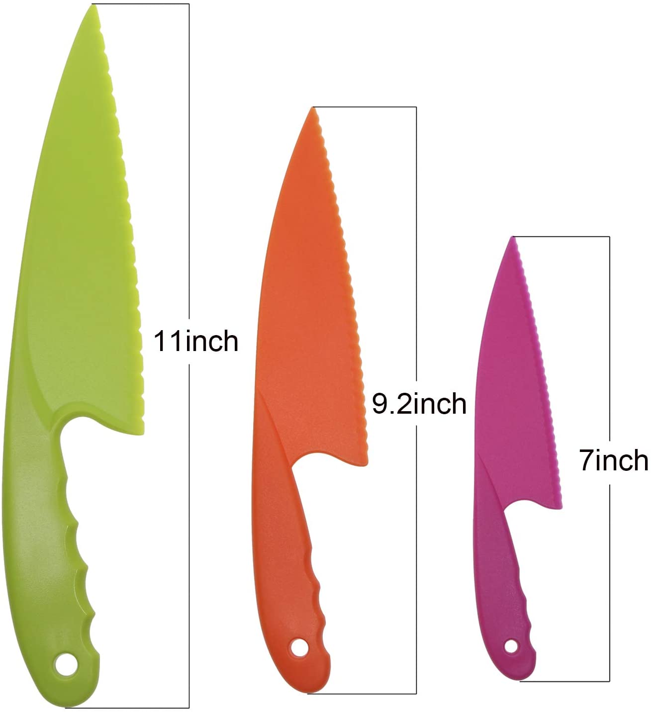 Penta Angel 3 Colors Plastic Nylon Kitchen Knife Set (3 Colors)