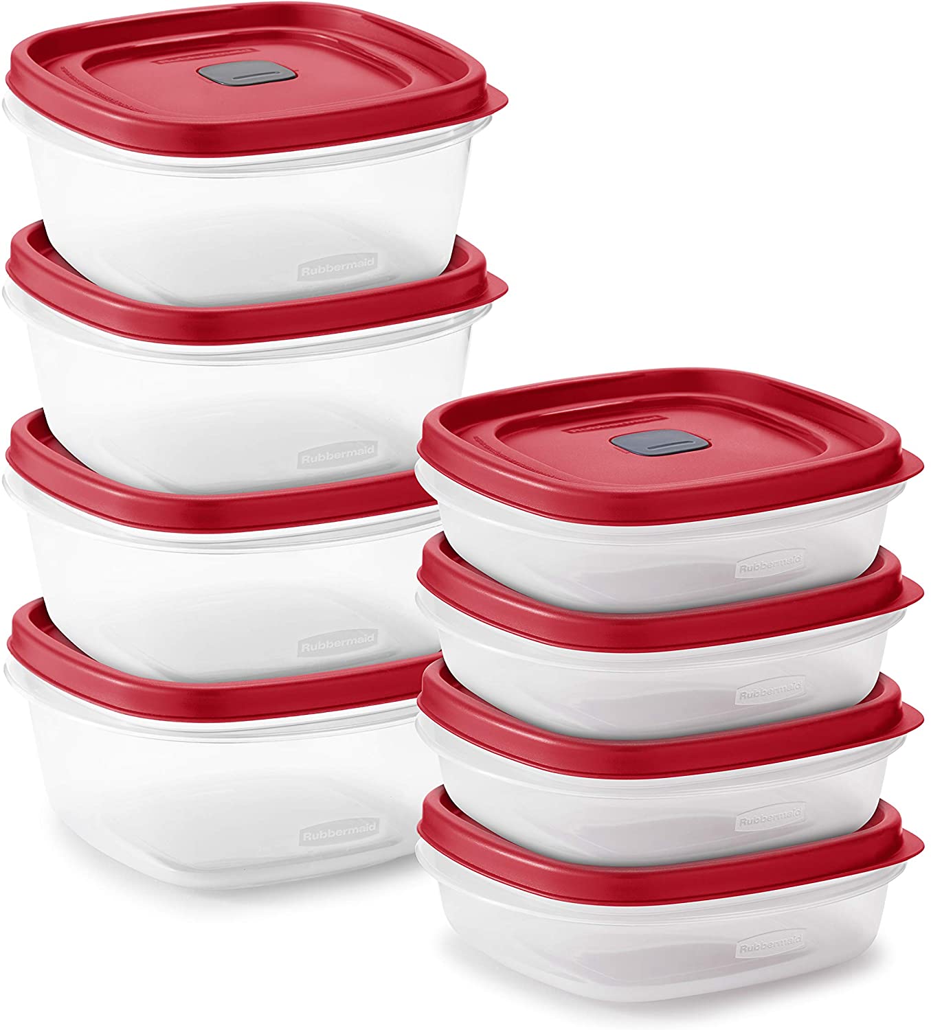 Rubbermaid Easy Find Vented Lids Food Storage, Set of 8 (16 Pieces Total)