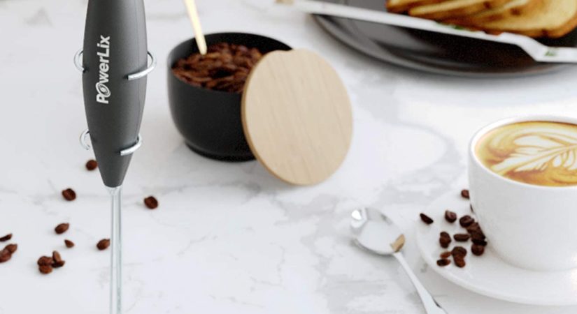 PowerLix Milk Frother Handheld Battery Operated